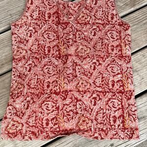 Women’s  tank top, 17” arm pit to arm pit., women's size XS multicolor, maroon